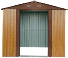 Záhradný domček BestBerg ZDB-4D / 4,1 m² / 236 x 174 x 206 cm / červené drevo / hnedá