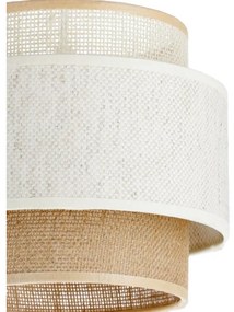 Luster na lane BOHO 1xE27/60W/230V, priemer 20 cm, biela/juta