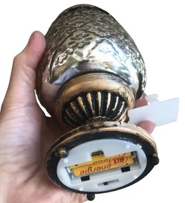 LED medený kov s patinou stolná lampa