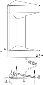 Eglo 98749 - LED Vonkajšie nástenné svietidlo NEMBRO LED/10W/230V IP54