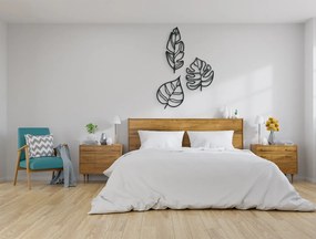 drevko 3D nálepka na stenu Listy Rozmer obrazu: 44,5 x 30,5 cm, Farba dekorácie: Čierna