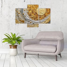 Obraz - Zlaté textúrovanie (90x60 cm)