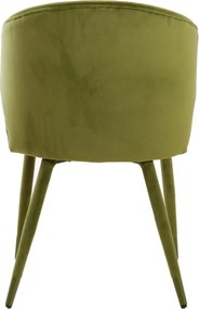 Zelené čalúnené jedálenské kreslá v súprave 2 ks Kosaka – Light &amp; Living