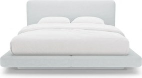 Svetlosivá čalúnená dvojlôžková posteľ 140x200 cm Linea – Micadoni