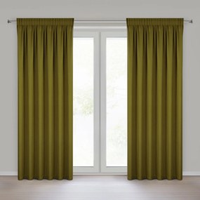 ZÁVES NA PÁSKE OLENA 140X270 CM TMAVOOLIVOVÁ