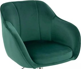 LuxuryForm DESIGN Barová stolička AVOLA VELUR na čiernom tanieri - zelená