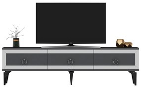 TV stolík/skrinka Muvuta 2 (antracit + strieborná) . Vlastná spoľahlivá doprava až k Vám domov. 1095412