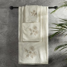 FROTÉ UTERÁK MELANI SADA 1KS 30X50 CM, 1KS 50X90 CM, 1KS 70X140 CM KRÉMOVÁ