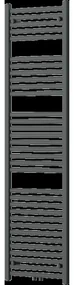 Mexen Hades kúpeľňový radiátor 1800 x 500 mm, 854 W, antracit - W104-1800-500-00-66