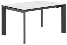 Rozkladací stôl sallie 160 (240) x 90 cm antracit / biely MUZZA
