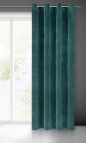 ZATEMŇOVACÍ ZÁVES NA KRÚŽKOCH RIA 140X250 CM TMAVÁ TYRKYSOVÁ