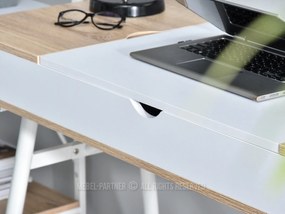 PC stolík Vicken (dub + biela). Vlastná spoľahlivá doprava až k Vám domov. 1109859