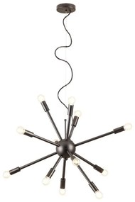 Redo 01-2934 - Závesný luster STELLAR na lanku 12xE14/25W/230V čierny