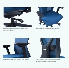 Kancelárska ergonomická stolička Office More NYON – viac farieb Zelená