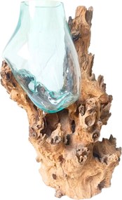 XXXLutz VÁZA, drevo, sklo, 70 cm Ambia Home - Vázy - 0035570011