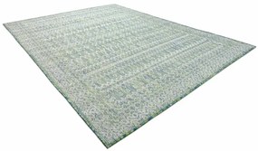 Koberec šnúrkový SIZAL SION Romby 22184 ploské tkanie zelený / modrý / biely