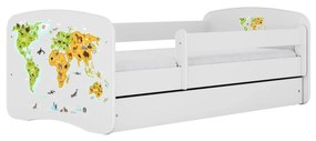 Dětská postel Babydreams mapa světa bílá