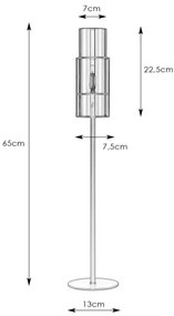 Markslöjd 108560 - Stolná lampa TORCIA 1xE14/40W/230V 65 cm čierna