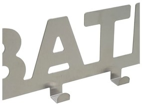 Kovový vešiak na dvere v matne striebornej farbe 32 cm Bath – Casa Selección