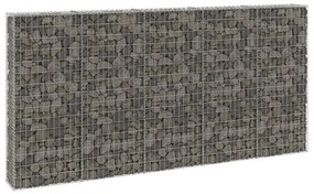 Gabiónová stena s krytmi, pozinkovaná oceľ 300x30x150 cm