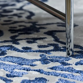 Dywany Łuszczów, Kusový koberec Allure 1961 white/blue, 160x220, modrá, kancelária