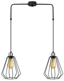 Čierne kovové závesné svietidlo Opviq lights Straton