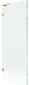 Mexen, Mexen Lunar L 1-krídlová vaňová zástena 70 x 150 cm, transparentná, brúsené zlato - 897L-070-000-55-00