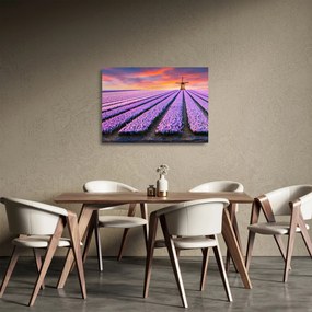 Sklenený obraz - kvetinová farma (70x50 cm)