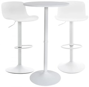 Design-Shop Súprava barových stoličieka a stola Medora (SET 2+1) - biela