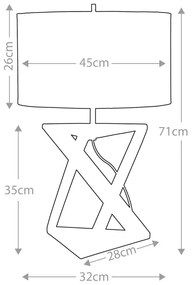 Elstead AEGEUS-TL - Stolná lampa AEGEUS 1xE27/60W/230V