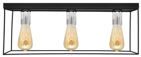 Stropné svietidlo FINN 3xE27/15W/230V čierna/chróm