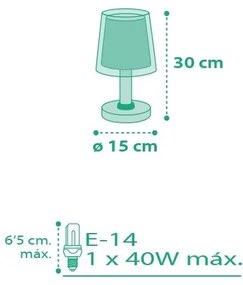 Dalber D-80221T - Detská lampička VICHY 1xE14/40W/230V