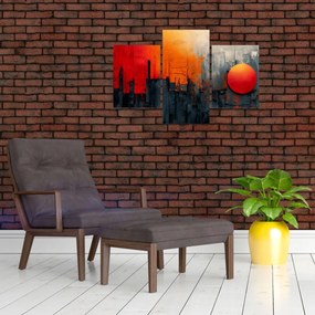 Obraz - Abstraktná maľba mesta (90x60 cm)