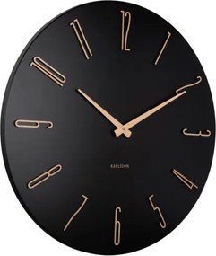 Nástenné hodiny Karlsson KA6073BK Esmerado čierne 60 cm – tichý chod