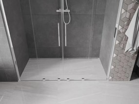 Mexen Velar L Duo, posuvné sprchové dvere do otvoru 200 cm, 8mm číre sklo, chrómová, 871-200-003-02-01