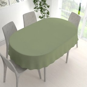Biante Dekoračný oválny obrus BKU-118 Sivozelený 100x140 cm