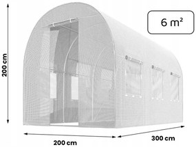 Global Income s.c. Záhradný fóliovník 2x3 m (6m2), biely