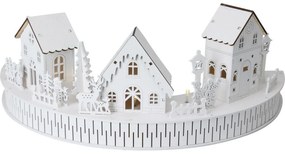 LED Zimné mestečko biela, 10x LED, 40 cm, 2x AA