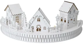 LED Zimné mestečko biela, 10x LED, 40 cm, 2x AA