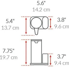 Simplehuman bezdotykový dávkovač s držiakom našpongiu 414 ml, leštená nehrdzavejúca oceľ