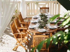 Drevená záhradná súprava stola a stoličiek MAUI Beliani