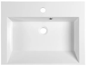 Sapho - Umývadlo na dosku ORINOKO 60x45 cm mramor/biele