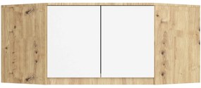 Nástavec na rohovú šatníkovú skriňu CLP 100 cm dub artisan/biely