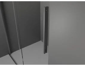 Mexen Velar, sprchový kút s posuvnými dverami 90 x 80 cm, 8mm šedé sklo, brúsený grafit, 871-090-080-41-95