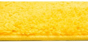 Kusový koberec Shaggy Parba žltý štvorec 160x160cm