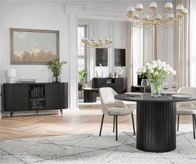 Komoda s vitrínou čierna ZANTE ZA3