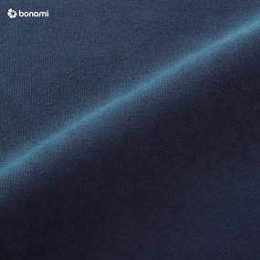Tmavomodrá zamatová rozkladacia rohová pohovka (ľavý roh) Sweet Harmony – Miuform