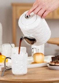 Čajový/kávový set Selena Silver White