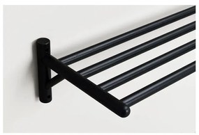 Čierna závesná polica na topánky z dubového dreva Milford - Rowico