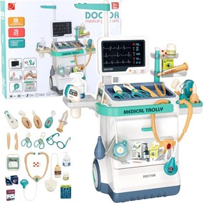 LEAN Toys Lekárska súprava Lekárske príslušenstvo Röntgen EKG Svetlá Zvuky 26 el.